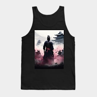 A samurai near a Japanese castle Tank Top